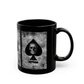 Skull Ace of Spades Mug | Black Ceramic Coffee Cup