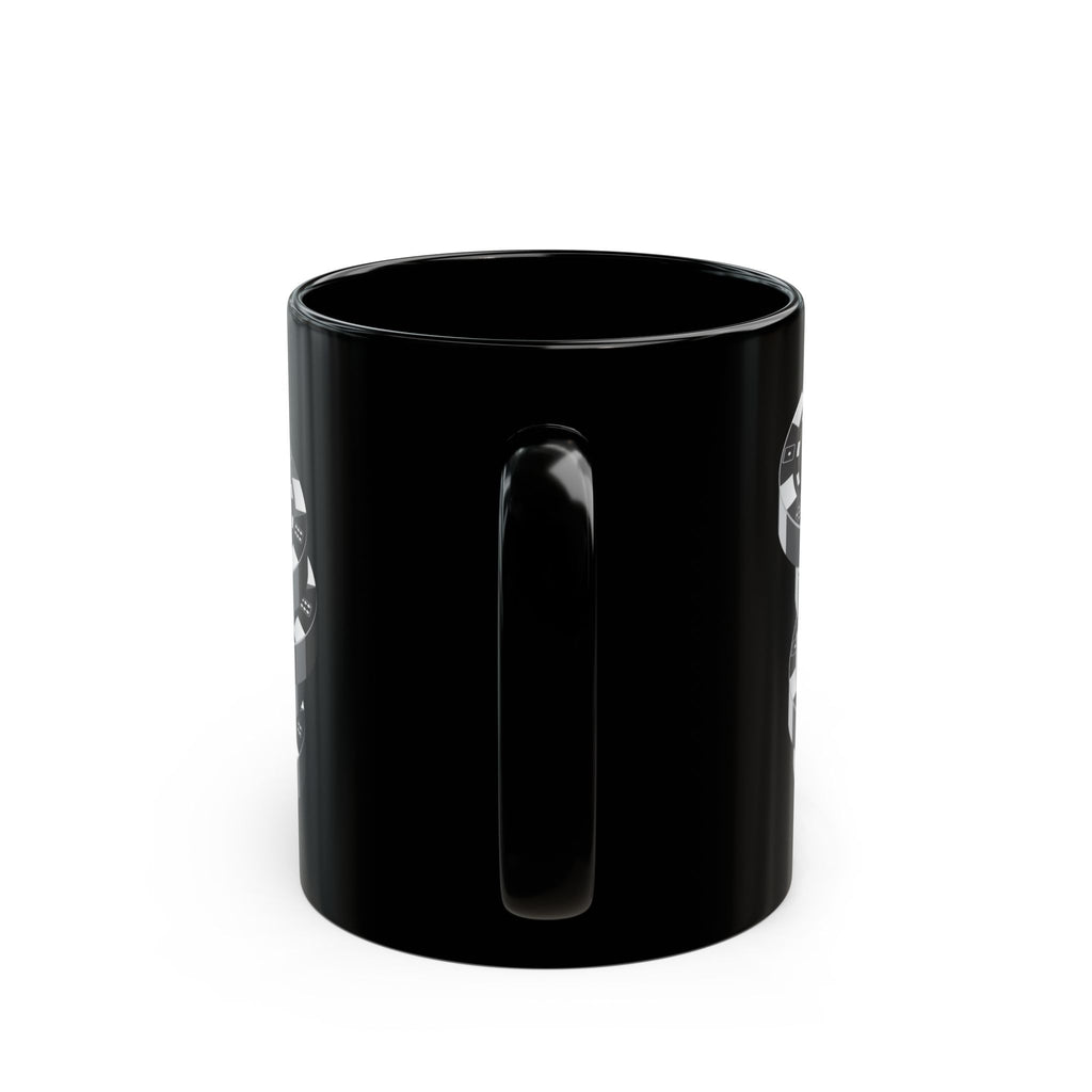 Dark Gothic Roses with Butterflies Mug | Black Ceramic Coffee Cup