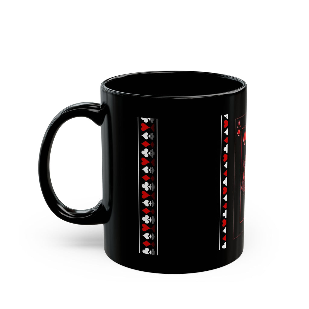 Ace of Spades Black Ceramic Mug — Gothic Playing Card Design (11oz/15oz)
