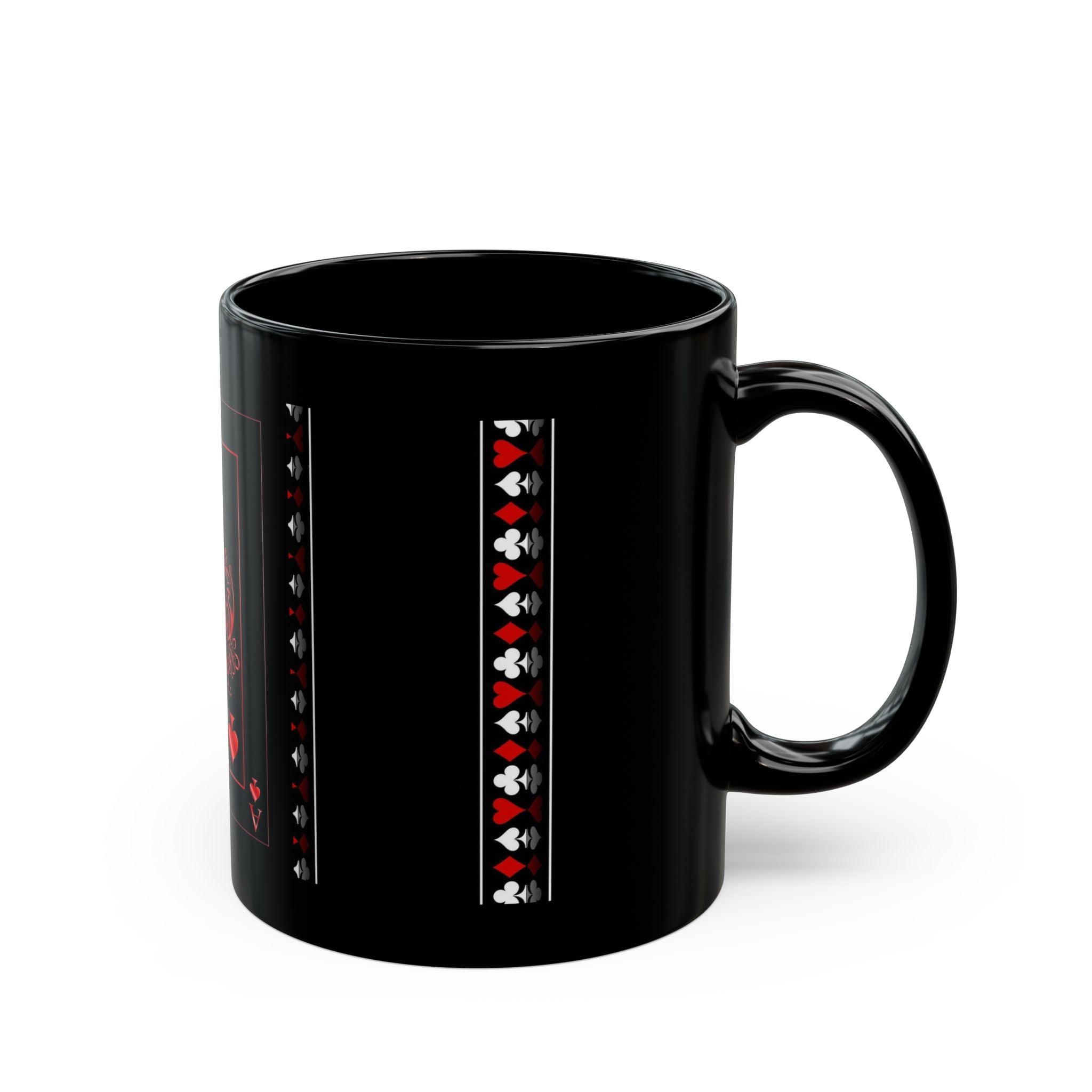 Ace of Spades Black Ceramic Mug — Gothic Playing Card Design (11oz/15oz)