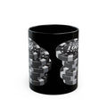Dark Gothic Roses with Butterflies Mug | Black Ceramic Coffee Cup