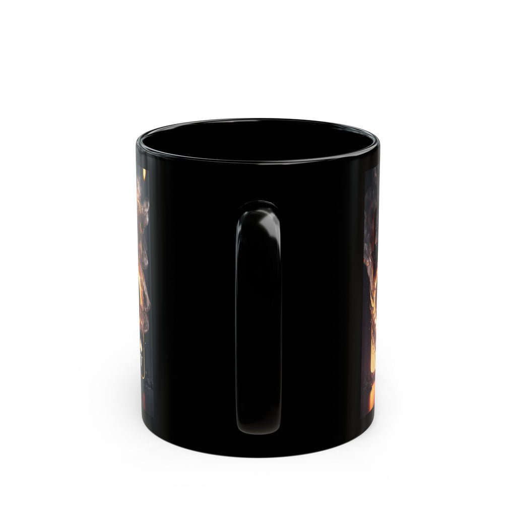 Burning Ace of Spades Mug | Black Ceramic Coffee Cup